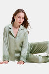 Mysthelle Silk & Satin Loungewear Set - Mint Green — thumbnail 3